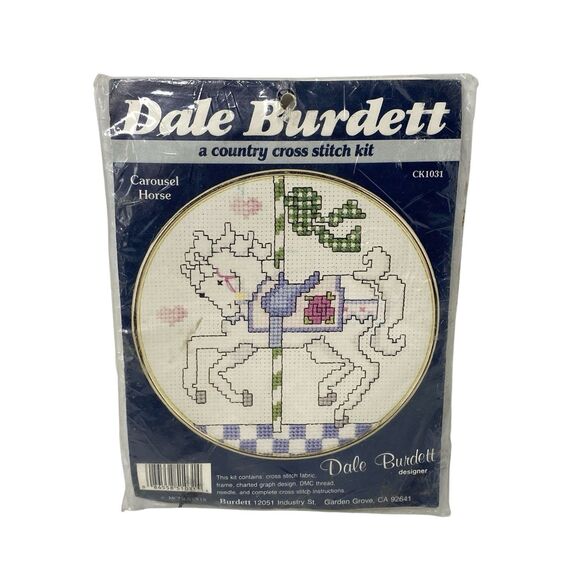 Vintage Dale Burdett A Country Cross Stitch Kit Carousel Horse CK1031 - Picture 1 of 2